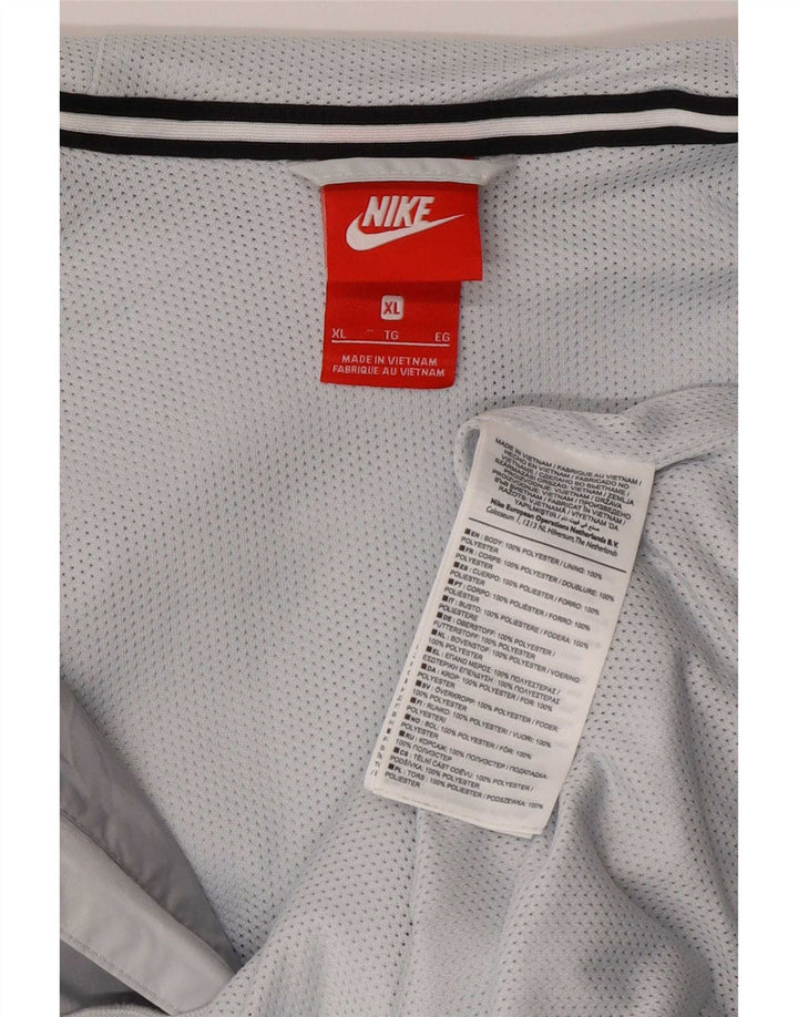 Nike Mens Hooded Tracksuit Top Jacket XL Grey Colourblock Polyester
