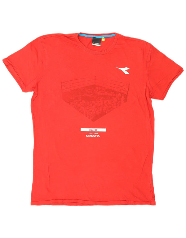 Diadora Mens Graphic T-Shirt Top 2XL Red