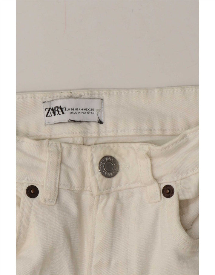 Zara Womens Bootcut Jeans EU 36 XS W26 L32 White