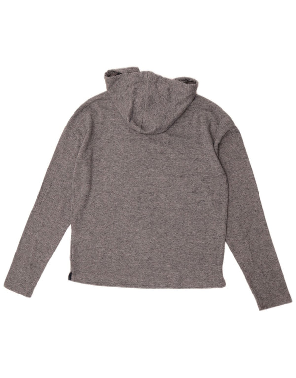 Marks & Spencer Womens Graphic Oversized Hoodie Jumper UK 6 XS Grey