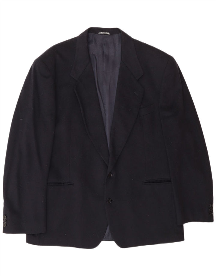 Ferre Mens 2 Button Blazer Jacket UK 40 Large Navy Blue Wool