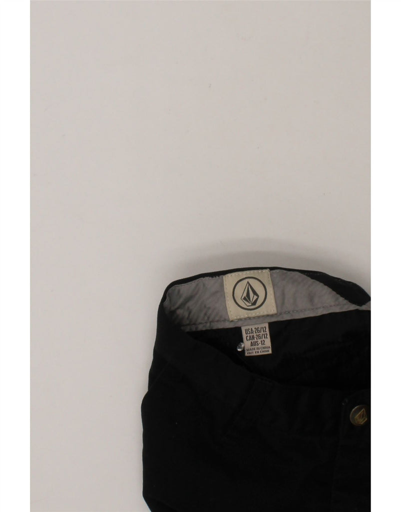 VOLCOM Boys Chino Shorts 11-12 Years W26  Black Polyester Vintage Volcom and Second-Hand Volcom from Messina Hembry 