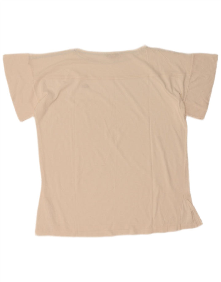 Lacoste Womens T-Shirt Top Size 44 Large White Cotton