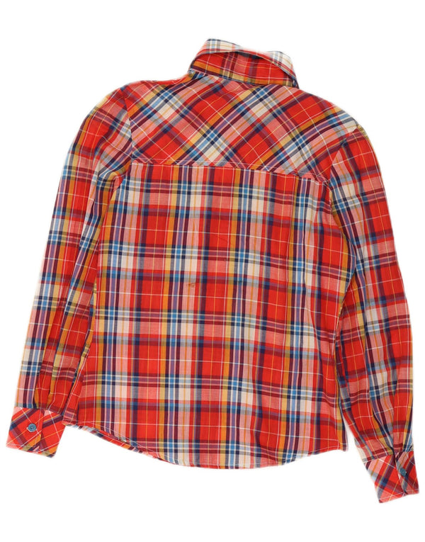 Vintage Girls Shirt 11-12 Years Red Plaid Polyester