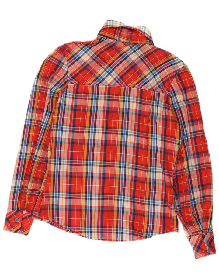 Vintage Girls Shirt 11-12 Years Red Plaid Polyester