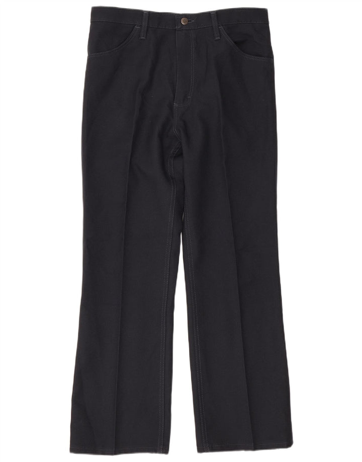 Wrangler Mens Bootcut Casual Trousers W36 L30 Navy Blue Polyester