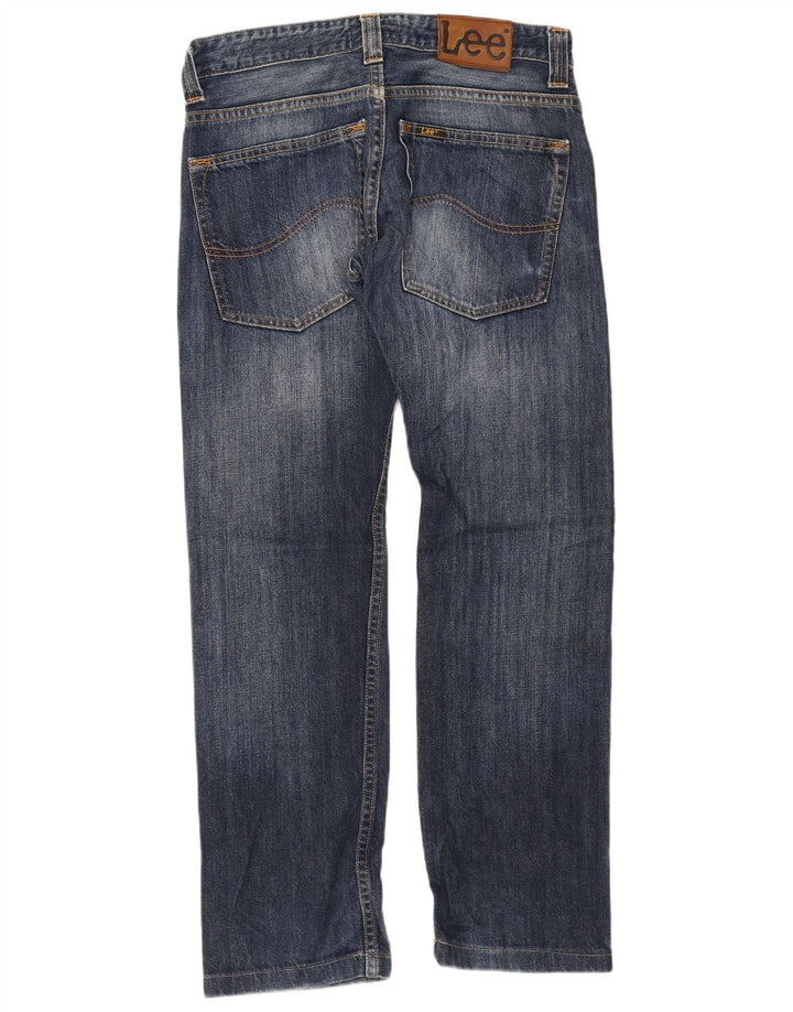 Lee Womens Powell Straight Jeans W30 L28 Navy Blue Cotton