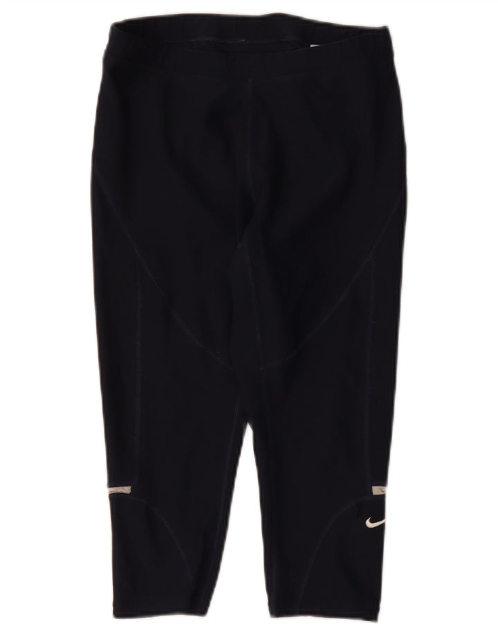 Nike Womens Capri Leggings US 0/2 XS Navy Blue Polyester