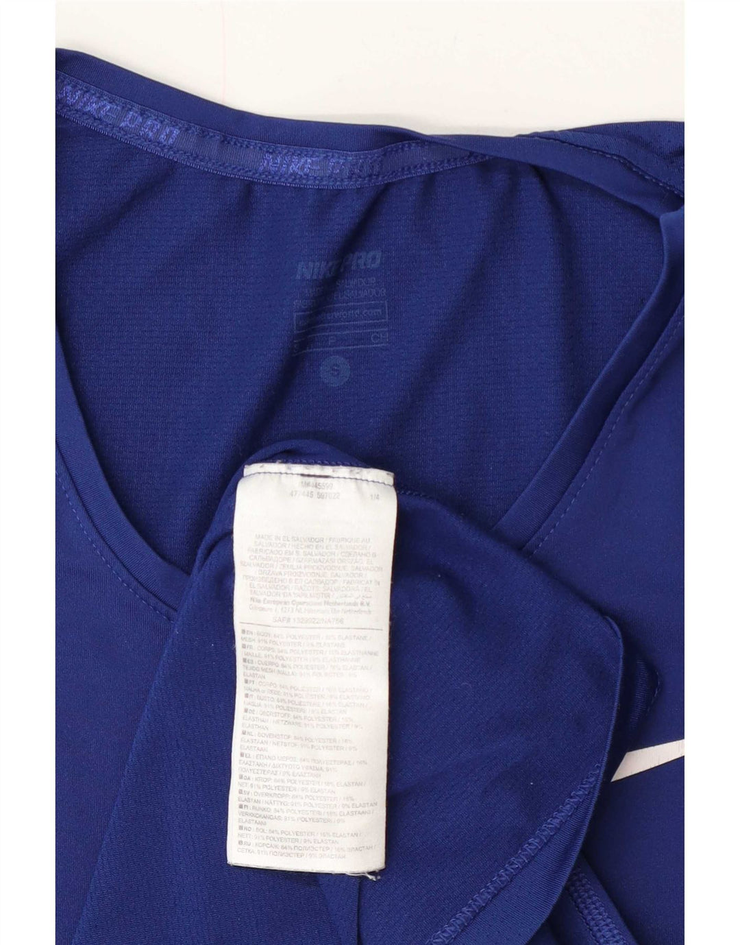 Nike Womens Dri Fit T-Shirt Top UK 10 Small Navy Blue Polyester