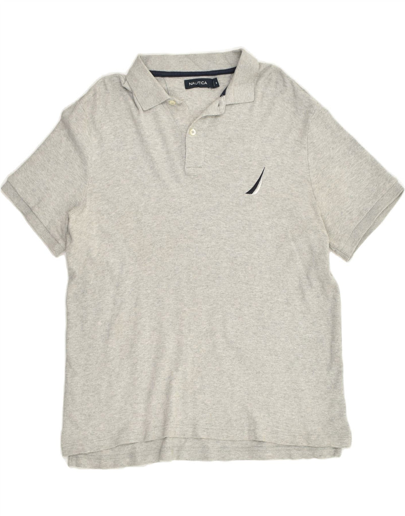 NAUTICA Mens Polo Shirt Medium Grey | Vintage Nautica | Thrift | Second-Hand Nautica | Used Clothing | Messina Hembry 