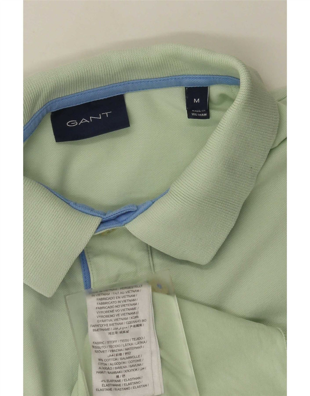 Gant Mens Polo Shirt Medium Green Cotton