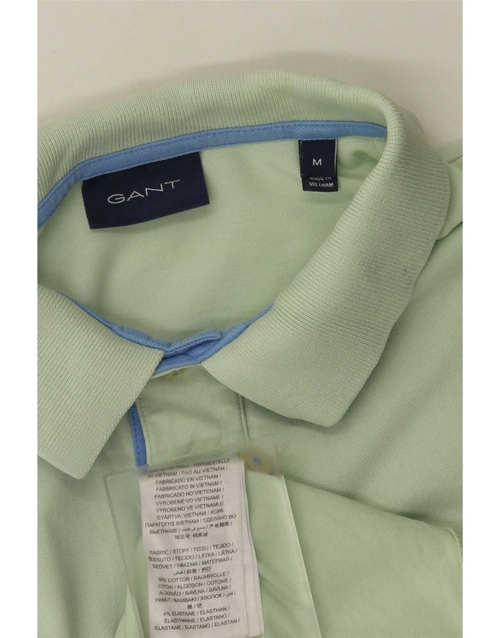Gant Mens Polo Shirt Medium Green Cotton