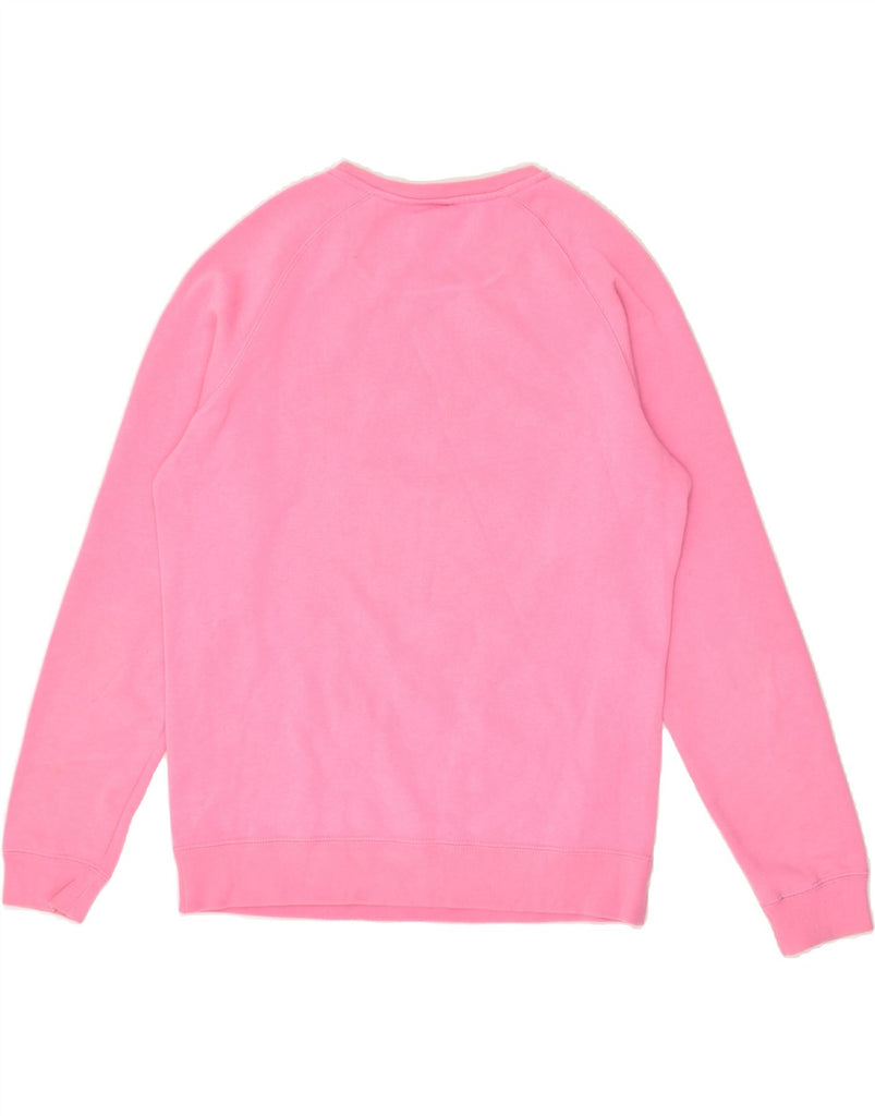 CHAMPION Womens Graphic Sweatshirt Jumper UK 14 Medium Pink Cotton | Vintage Champion | Thrift | Second-Hand Champion | Used Clothing | Messina Hembry 