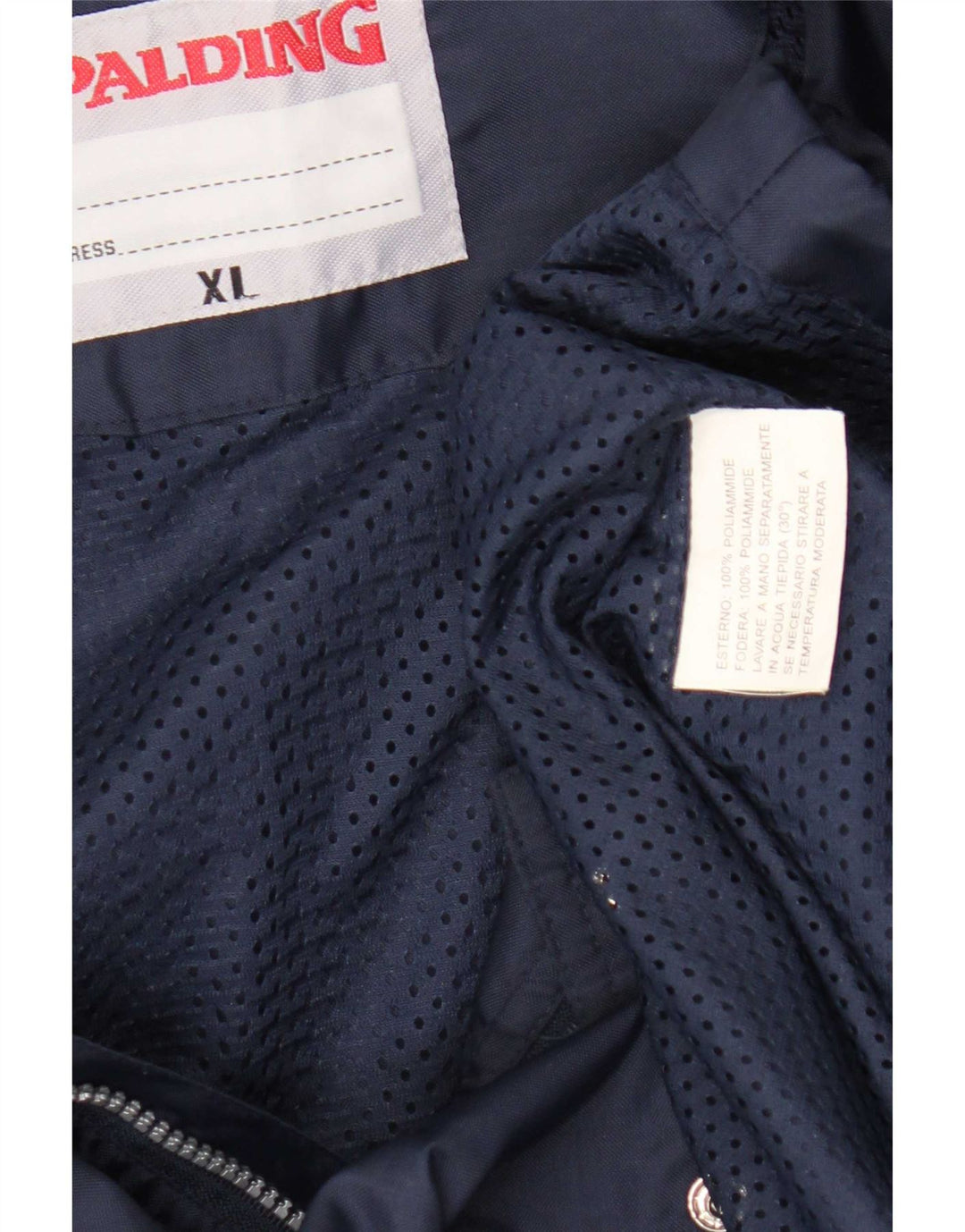 Spalding Mens Hooded Rain Jacket UK 42 XL Navy Blue Polyamide
