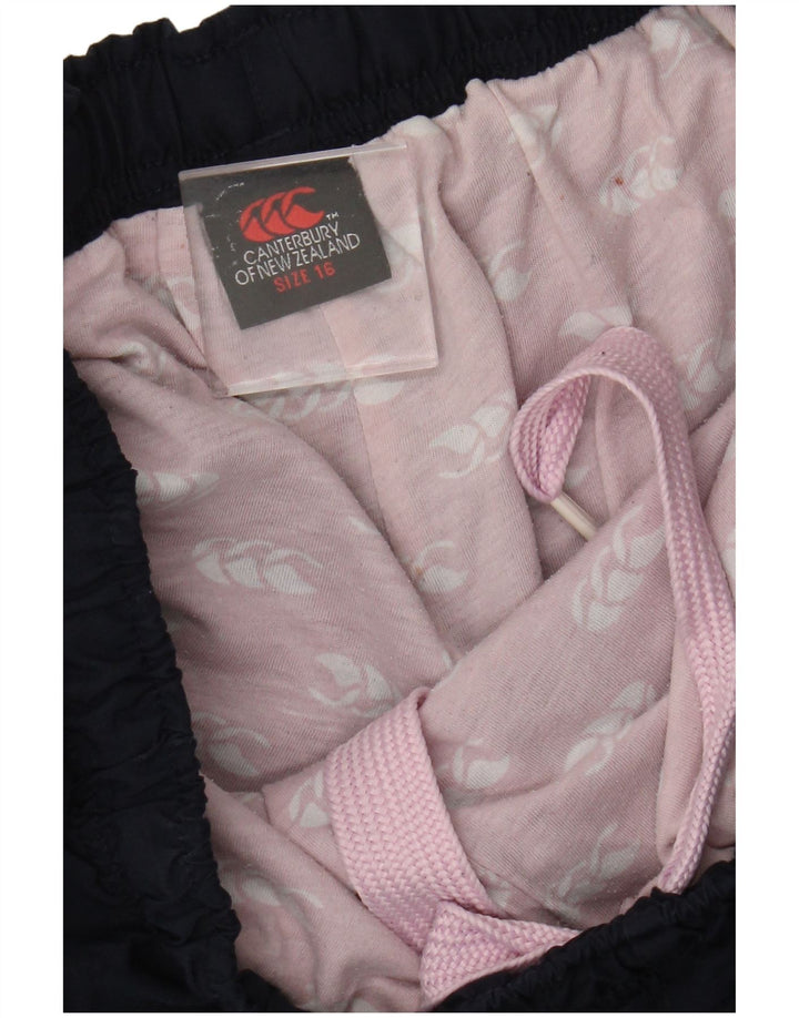 Canterbury Womens Graphic Tracksuit Trousers UK 16 Large Navy Blue