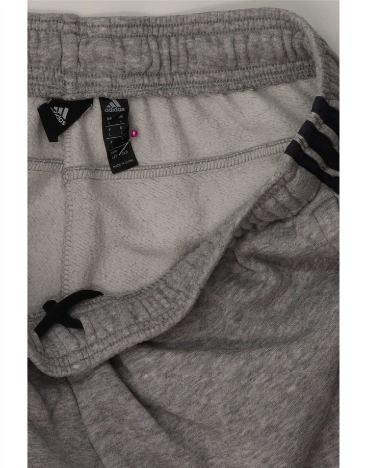 Adidas Mens Tracksuit Trousers Joggers Large Grey Flecked
