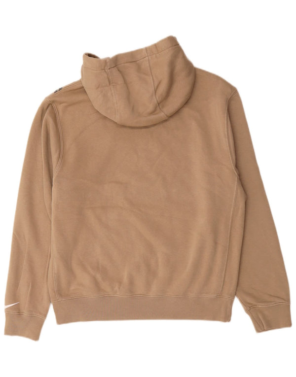 Nike Mens Graphic Loose Fit Hoodie Jumper Small Brown Cotton