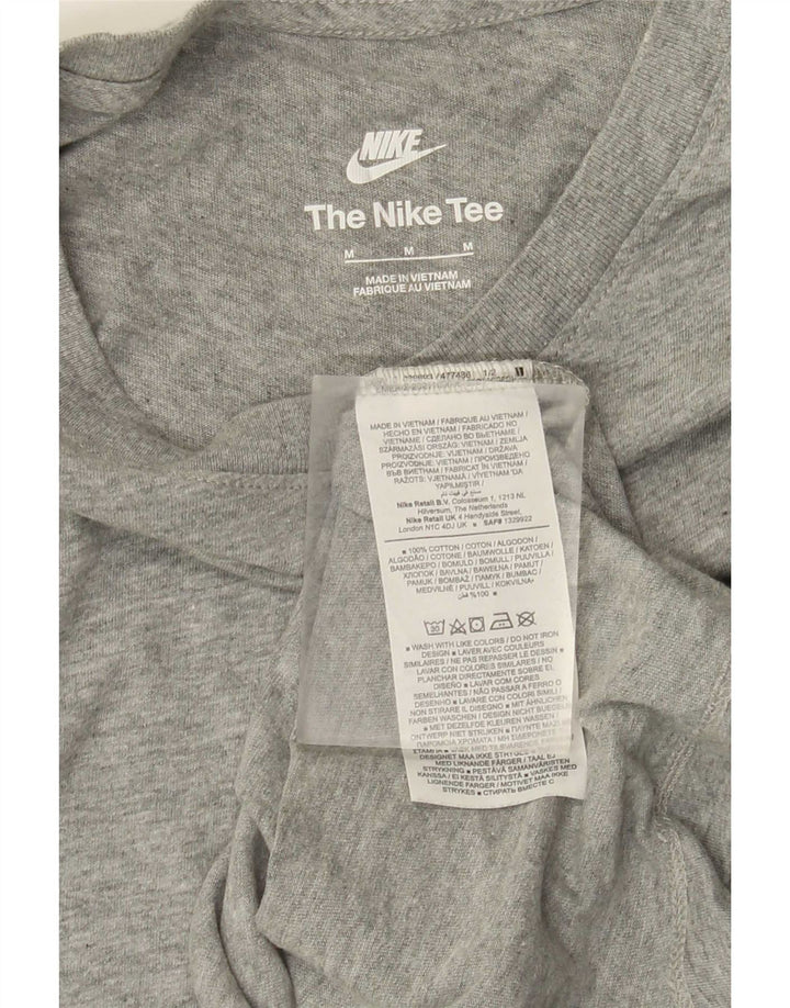 NIKE Mens T-Shirt Top Medium Grey Cotton