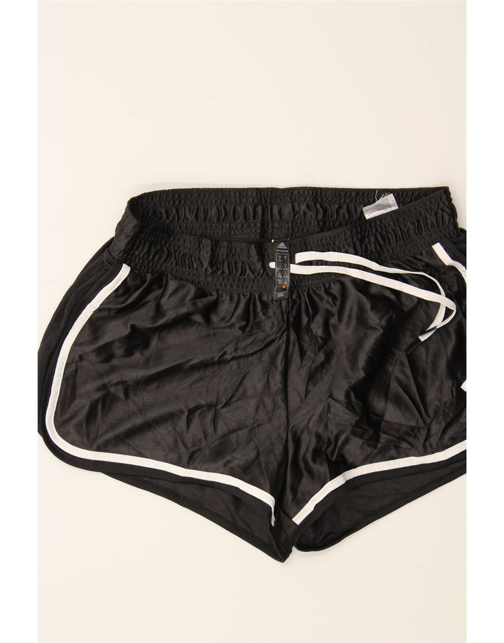 ADIDAS Womens Sport Shorts UK 12/14 Medium  Black Vintage Adidas and Second-Hand Adidas from Messina Hembry 