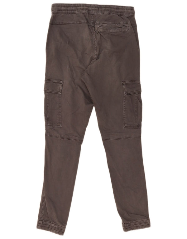 Zara Mens Cargo Joggers Cargo Trousers Small  W30 L29 Grey Cotton