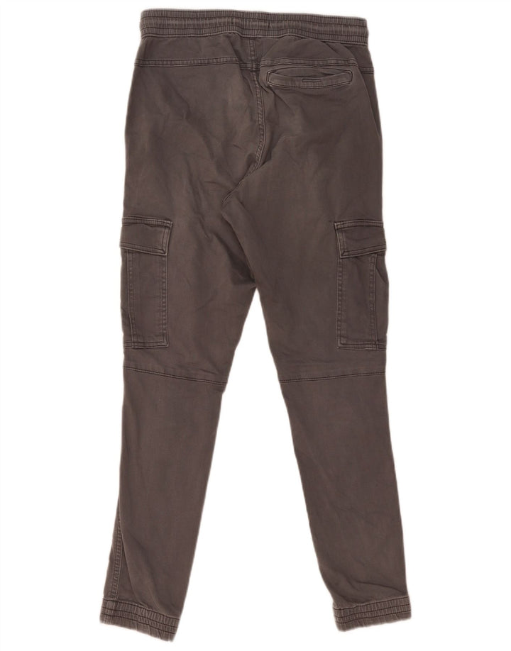 Zara Mens Cargo Joggers Cargo Trousers Small  W30 L29 Grey Cotton