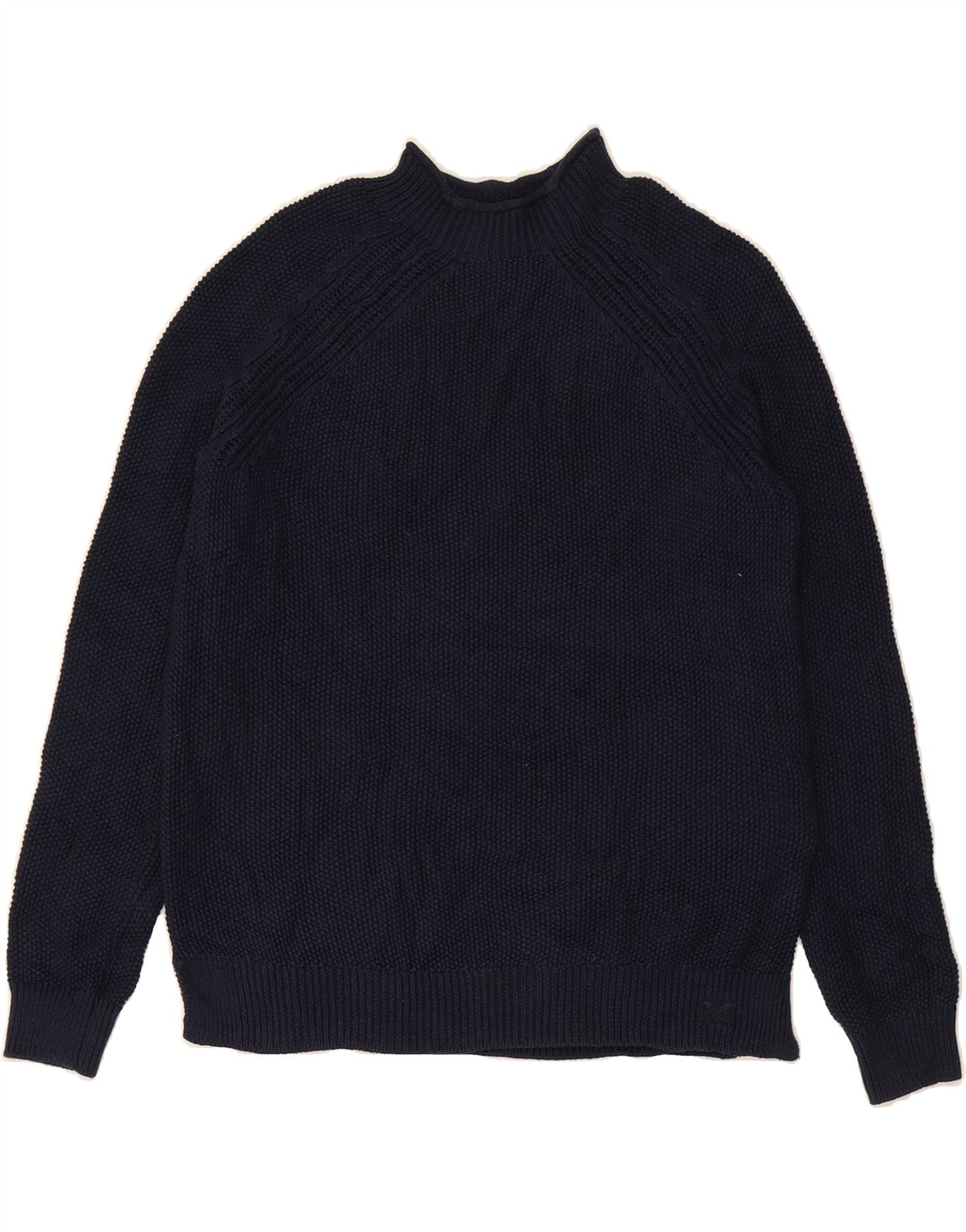 CREW CLOTHING Womens Turtle Neck Jumper Sweater US 8 Medium Navy Blue Vintage Crew Clothing and Second-Hand Crew Clothing from Messina Hembry 