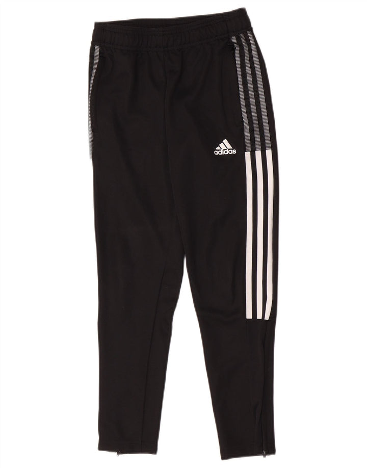 Adidas Boys Aeroready Tracksuit Trousers 9-10 Years Black Polyester