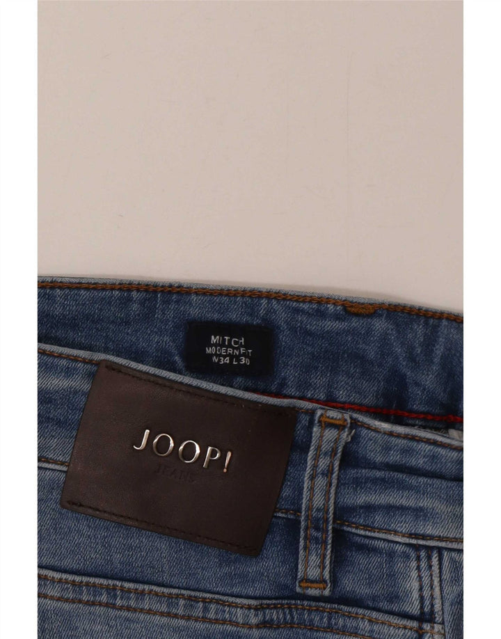Joop Mens Modern Fit Straight Jeans W34 L30 Blue Cotton