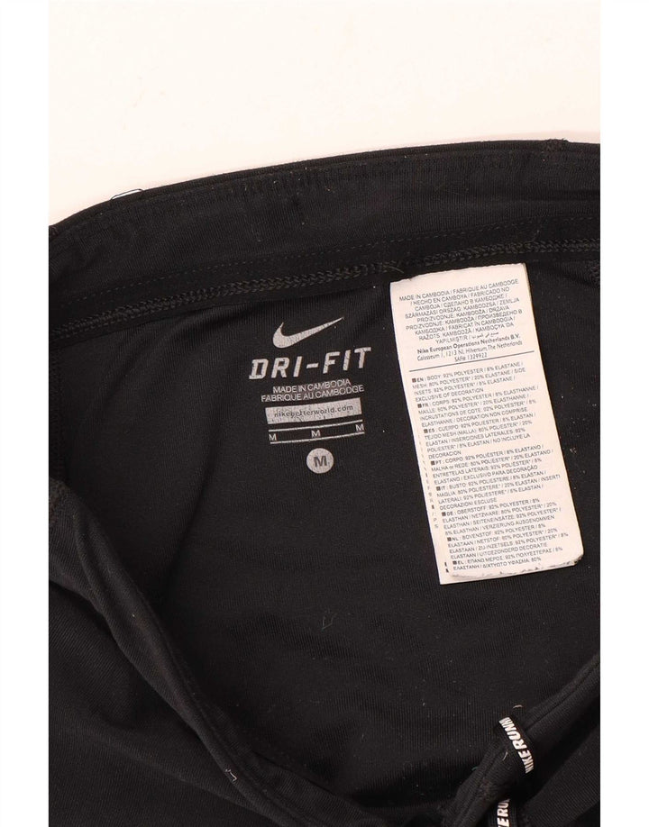 Nike Womens Dri Fit Leggings UK 14 Medium  Black Polyester