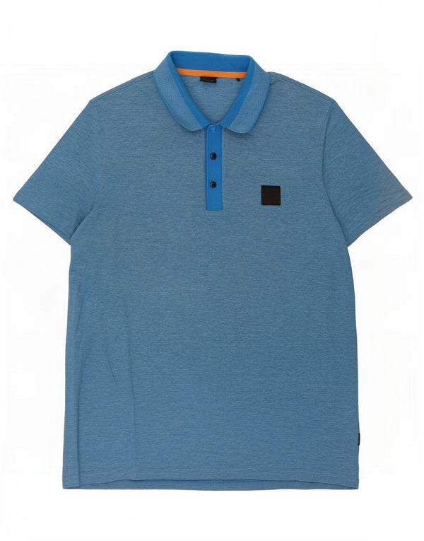 Hugo Boss Mens Polo Shirt 2XL Blue Cotton