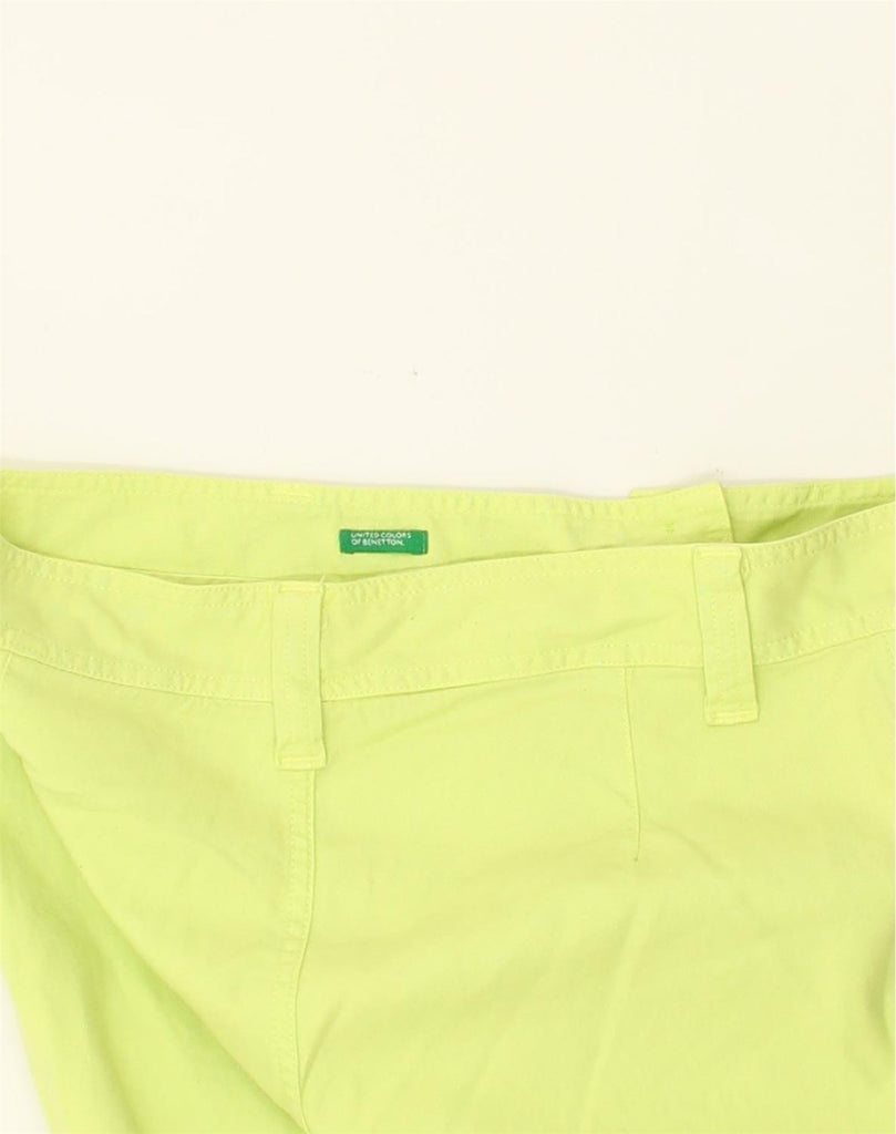 BENETTON Womens Straight Cargo Trousers IT 46 Large W34 L34 Green Cotton | Vintage Benetton | Thrift | Second-Hand Benetton | Used Clothing | Messina Hembry 