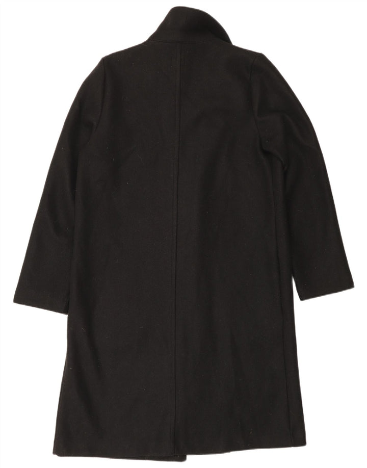 Zara Womens Open Overcoat UK 14 Medium Black Polyester