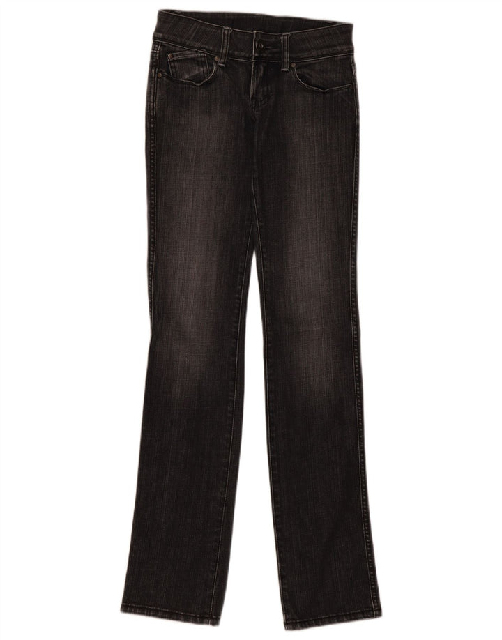 Lee Womens Straight Jeans W26 L34 Grey Cotton