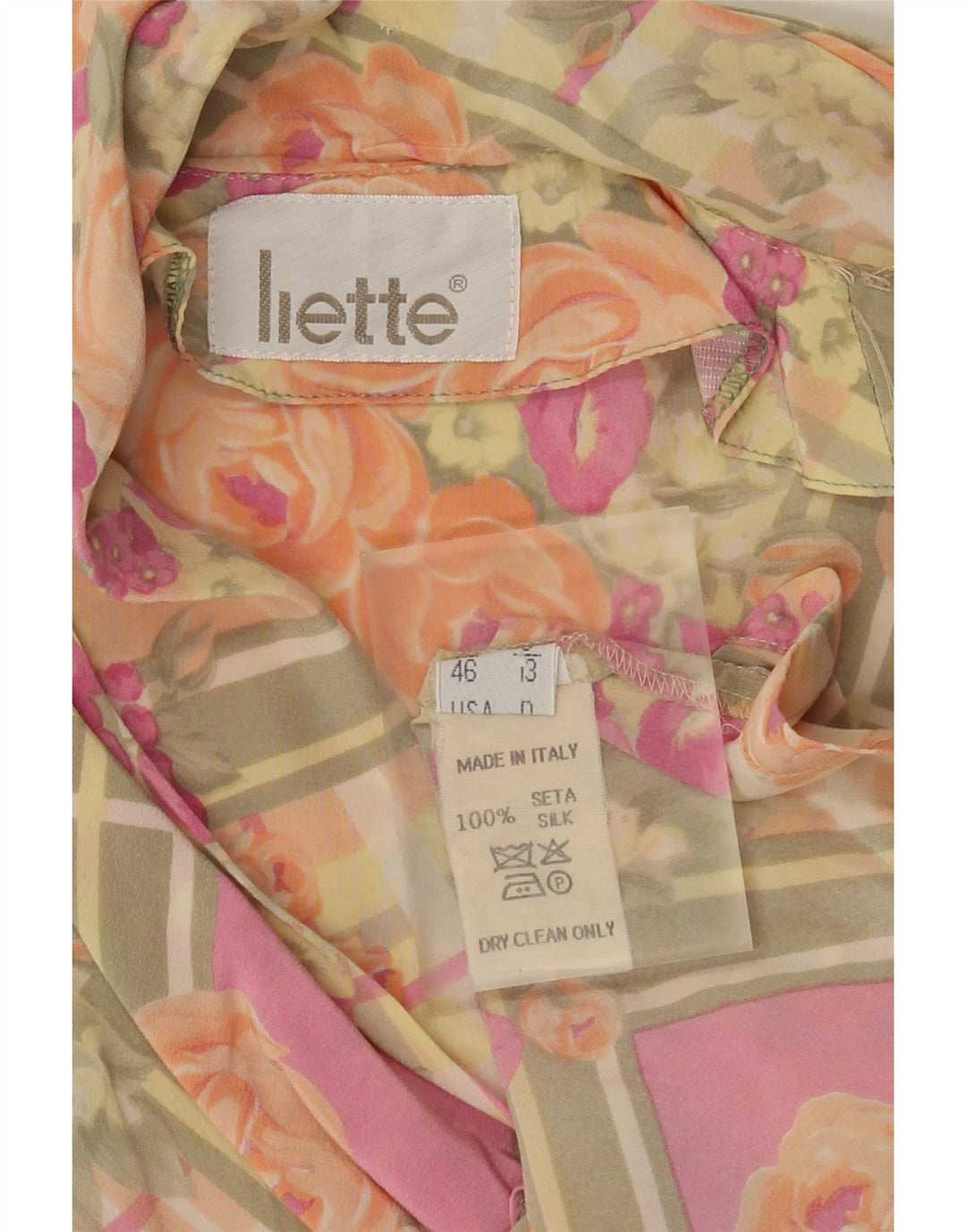 Liette Womens Double Breasted Shirt Blouse IT 46 Large Multicoloured Floral