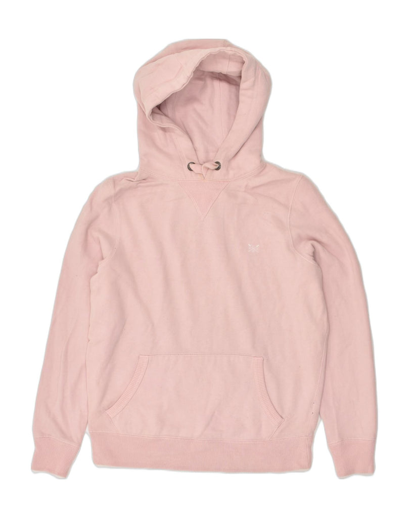 CREW CLOTHING Womens Hoodie Jumper UK 8 Small Pink Cotton | Vintage Crew Clothing | Thrift | Second-Hand Crew Clothing | Used Clothing | Messina Hembry 