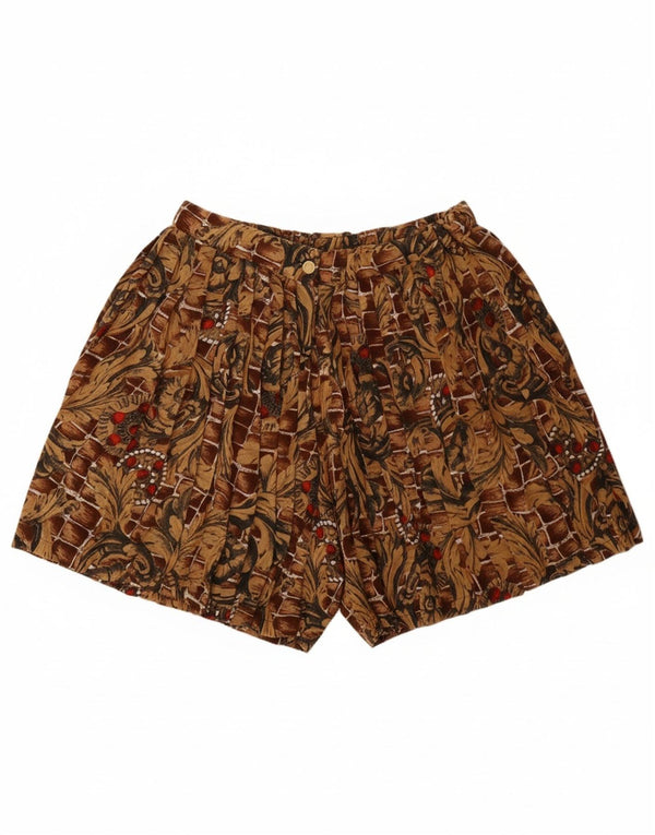 VINTAGE Womens High Waist Chino Shorts IT 46 Large W32  Brown Floral