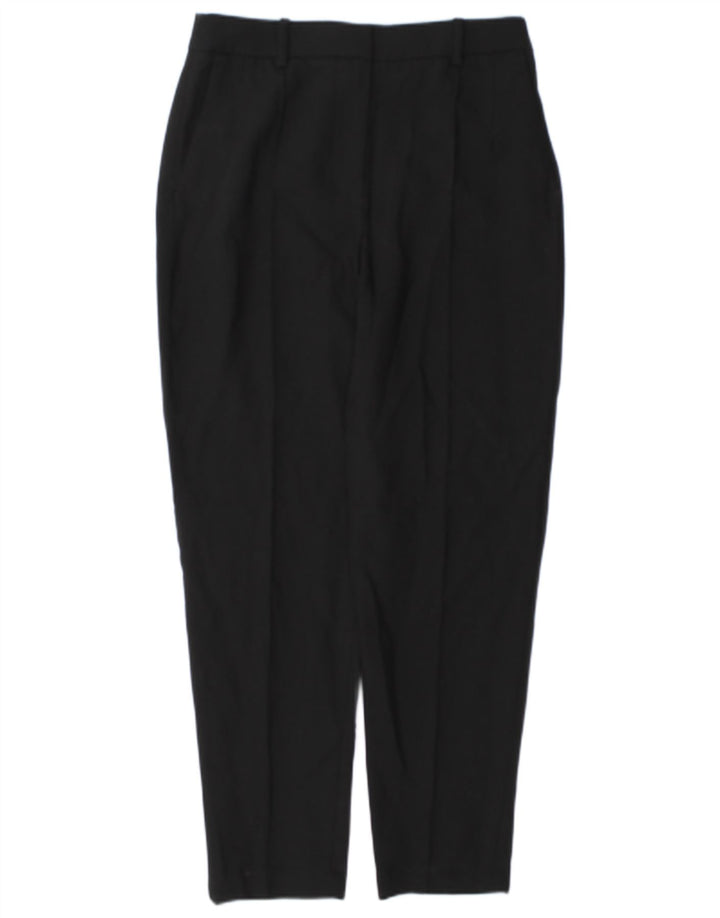 Zara Womens Tapered Pegged Chino Trousers Medium W28 L27 Black Polyester