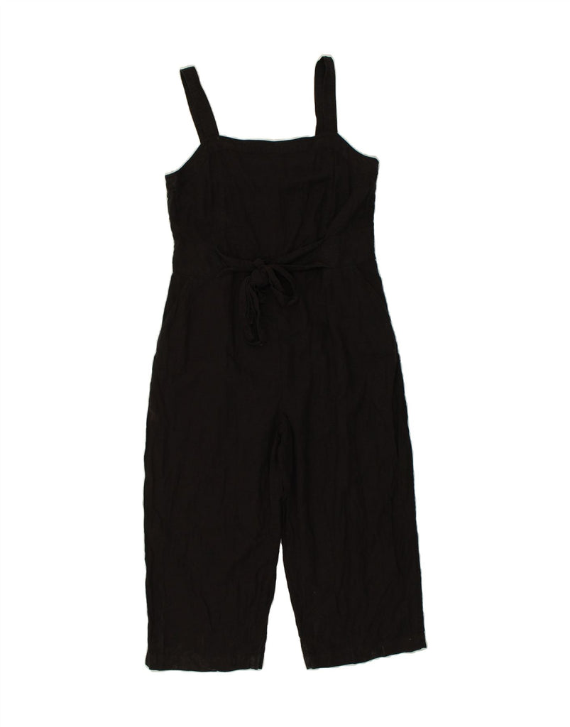 FAT FACE Womens Jumpsuit UK 12 Medium Black Linen | Vintage Fat Face | Thrift | Second-Hand Fat Face | Used Clothing | Messina Hembry 