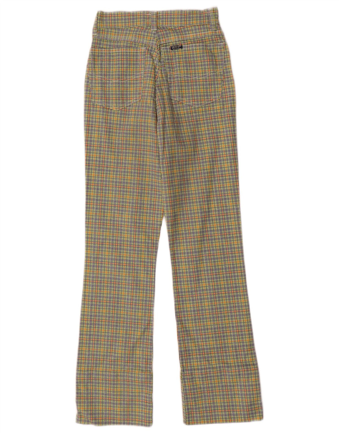 Rifle Womens Bootcut Casual Trousers W29 L27 Multicoloured Check Cotton
