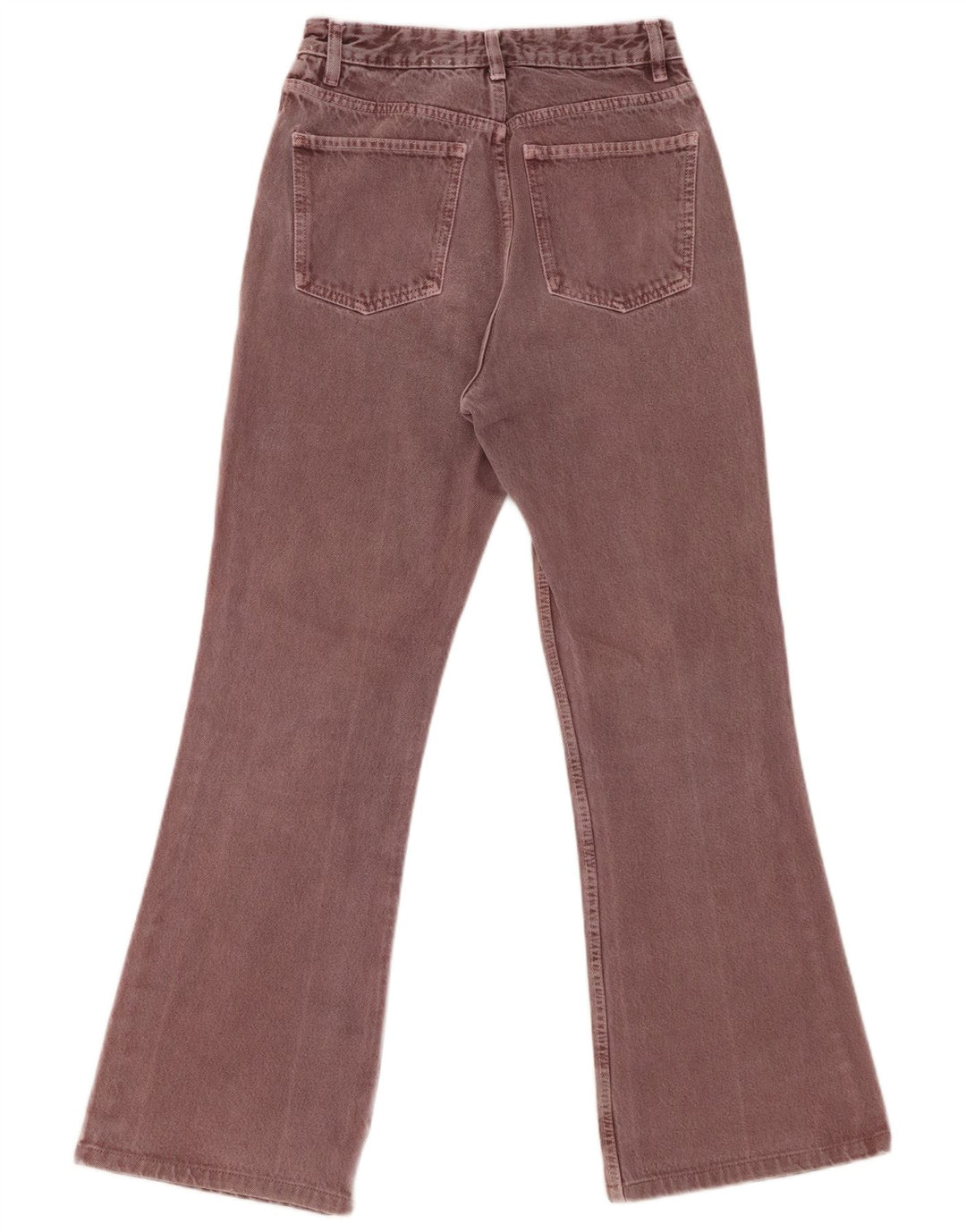ZARA Womens Flared Jeans EU 36 XS W26 L29 Burgundy