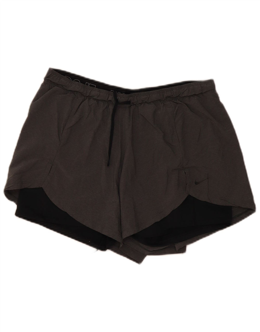 Nike Womens Sport Shorts UK 14 Large  Grey Colourblock