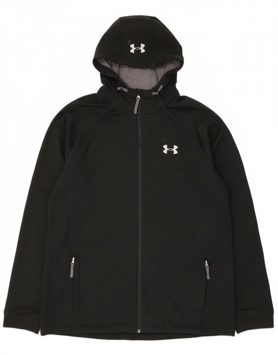 Under Armour Mens Zip Hoodie Sweater XL Black Polyester