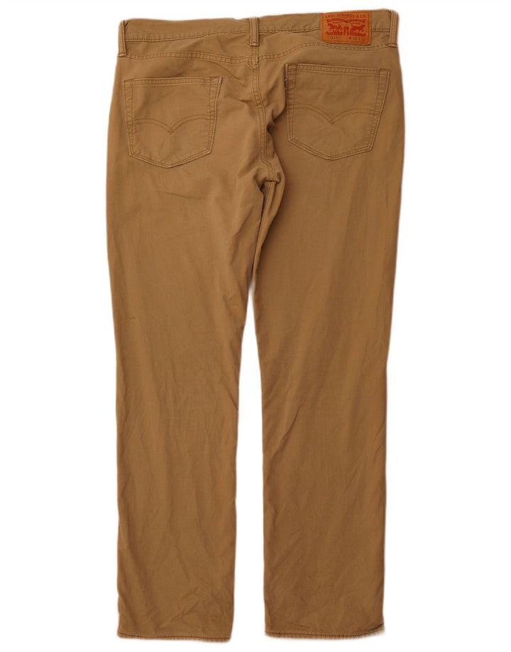 LEVI'S Mens 511 Slim Casual Trousers W34 L32 Beige Cotton
