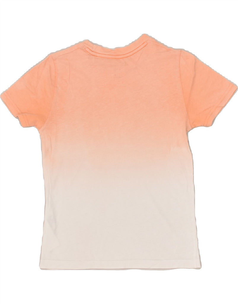 ABERCROMBIE & FITCH Boys Graphic T-Shirt Top 7-8 Years Orange Colourblock | Vintage Abercrombie & Fitch | Thrift | Second-Hand Abercrombie & Fitch | Used Clothing | Messina Hembry 