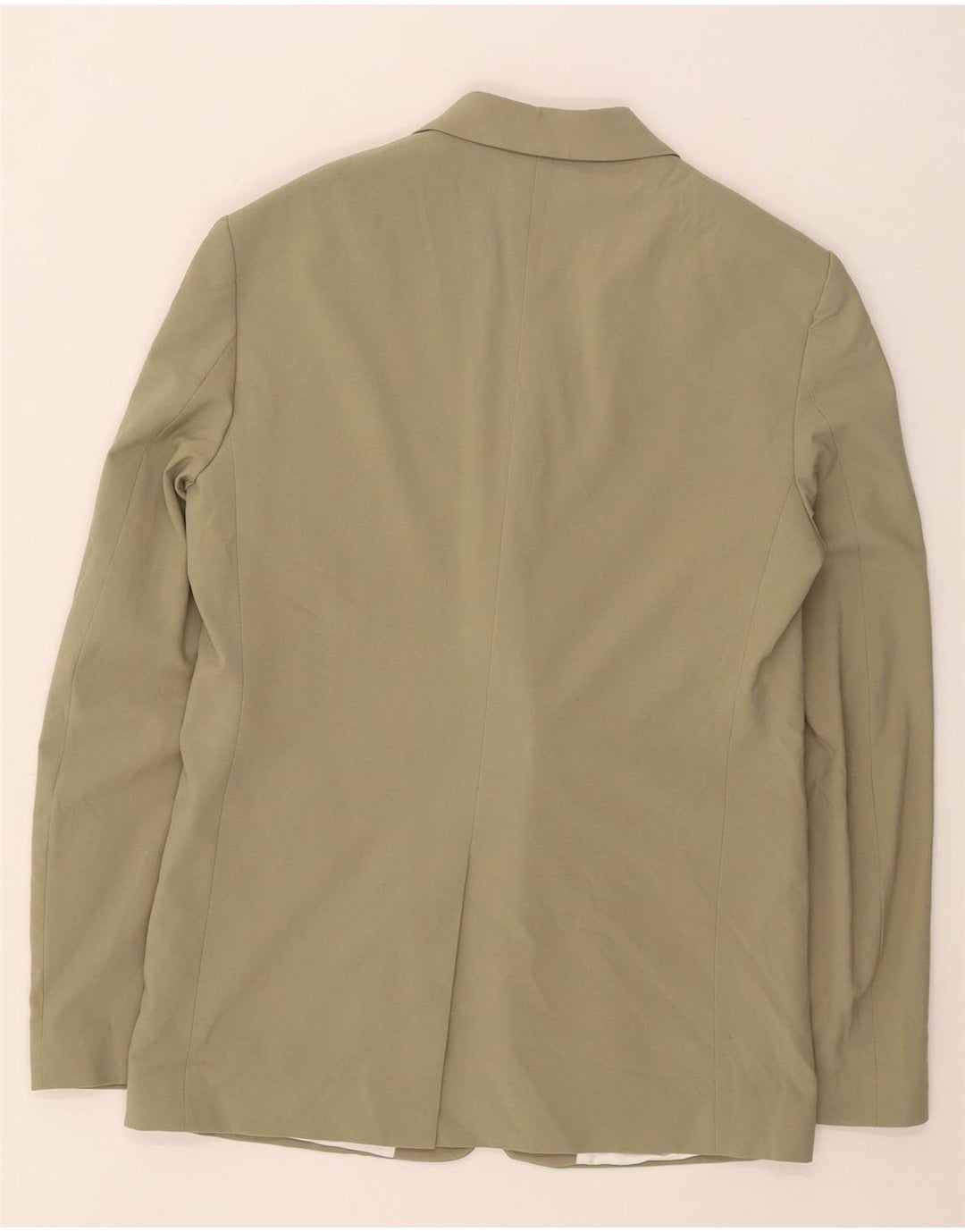 ZARA Mens 1 Button Blazer Jacket EU 48 Medium Khaki Polyester