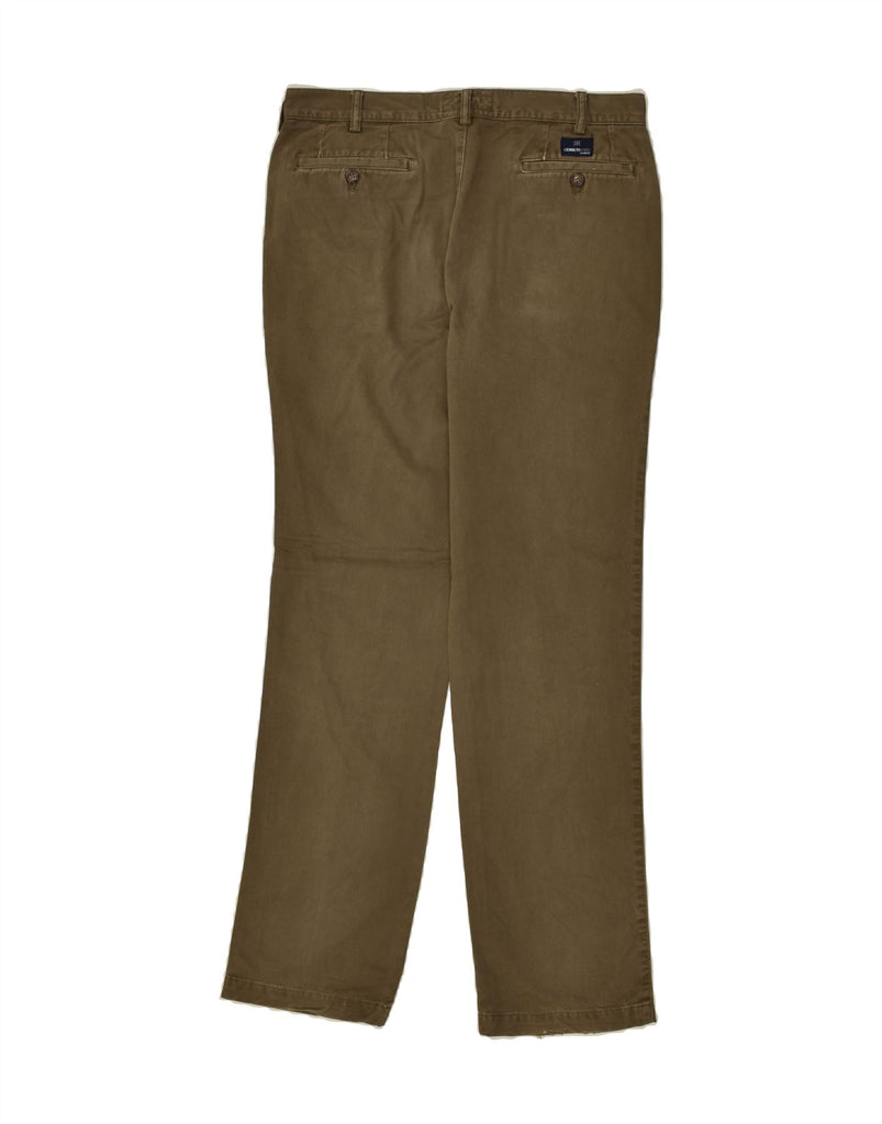 CERRUTI Mens Straight Casual Trousers IT 50 Large W34 L34 Khaki Cotton | Vintage Cerruti | Thrift | Second-Hand Cerruti | Used Clothing | Messina Hembry 