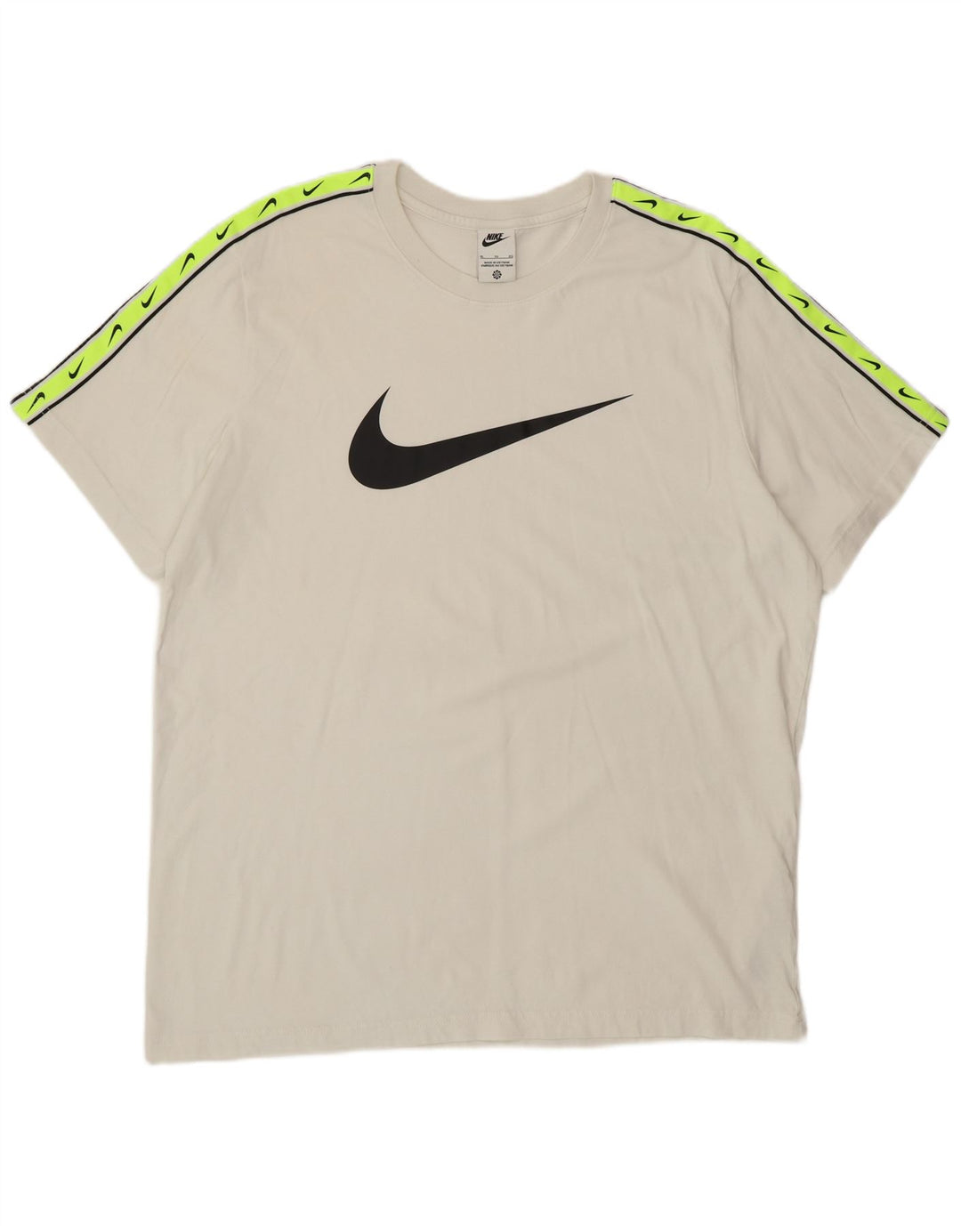Nike Mens Graphic T-Shirt Top XL Off White Cotton