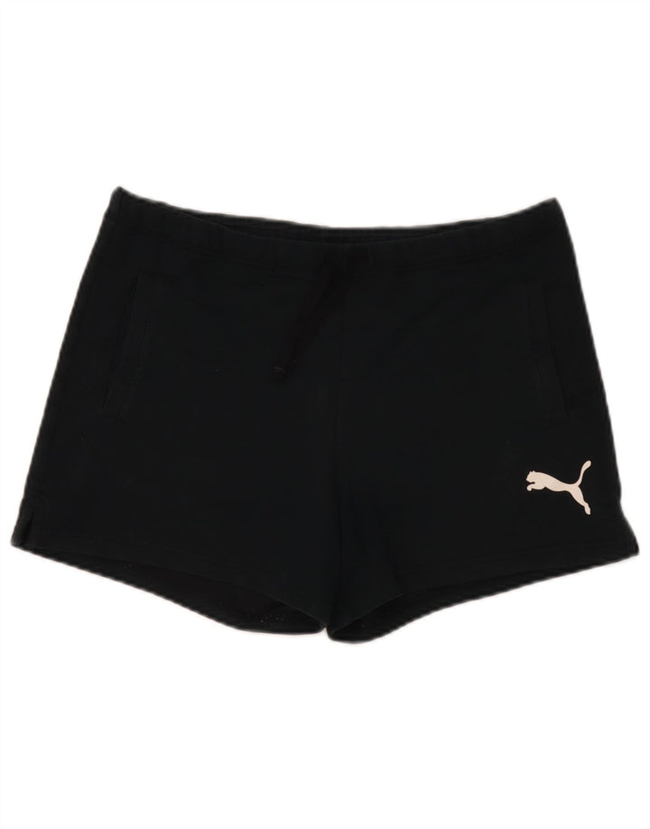 Puma Womens Graphic Sport Shorts UK 8 Small  Black