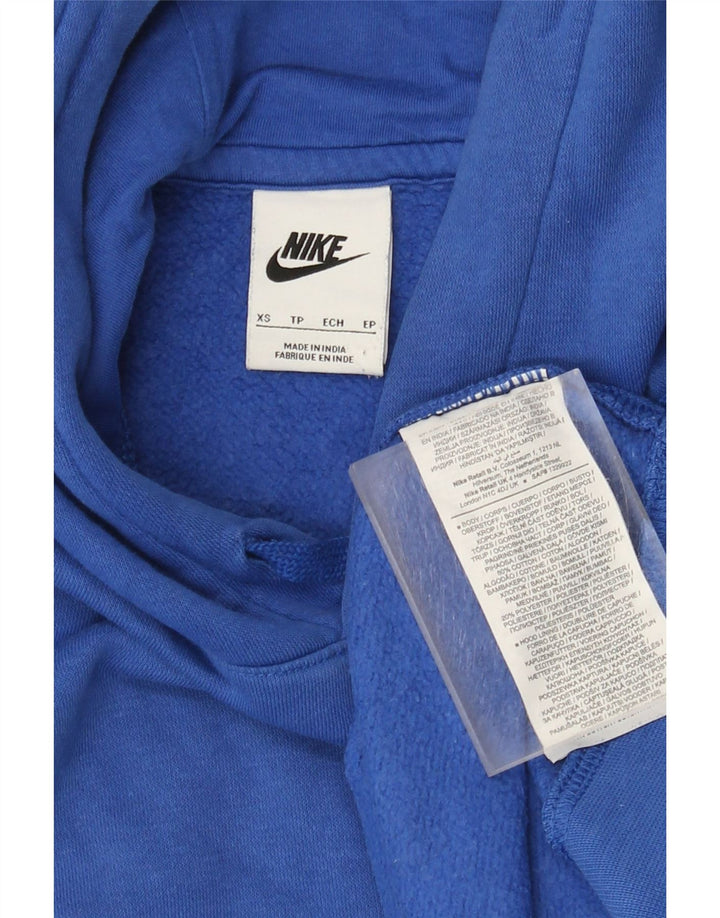 Nike Mens Hoodie Jumper XS Blue Cotton