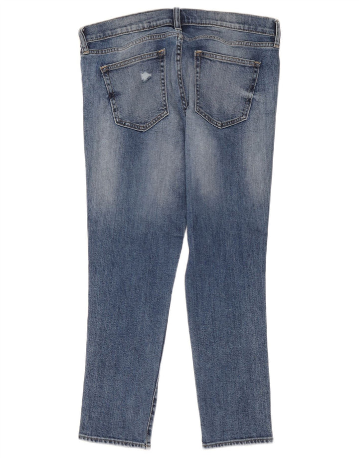 Gap Womens Girlfriend Distressed Slim Jeans W28 L26 Blue Cotton